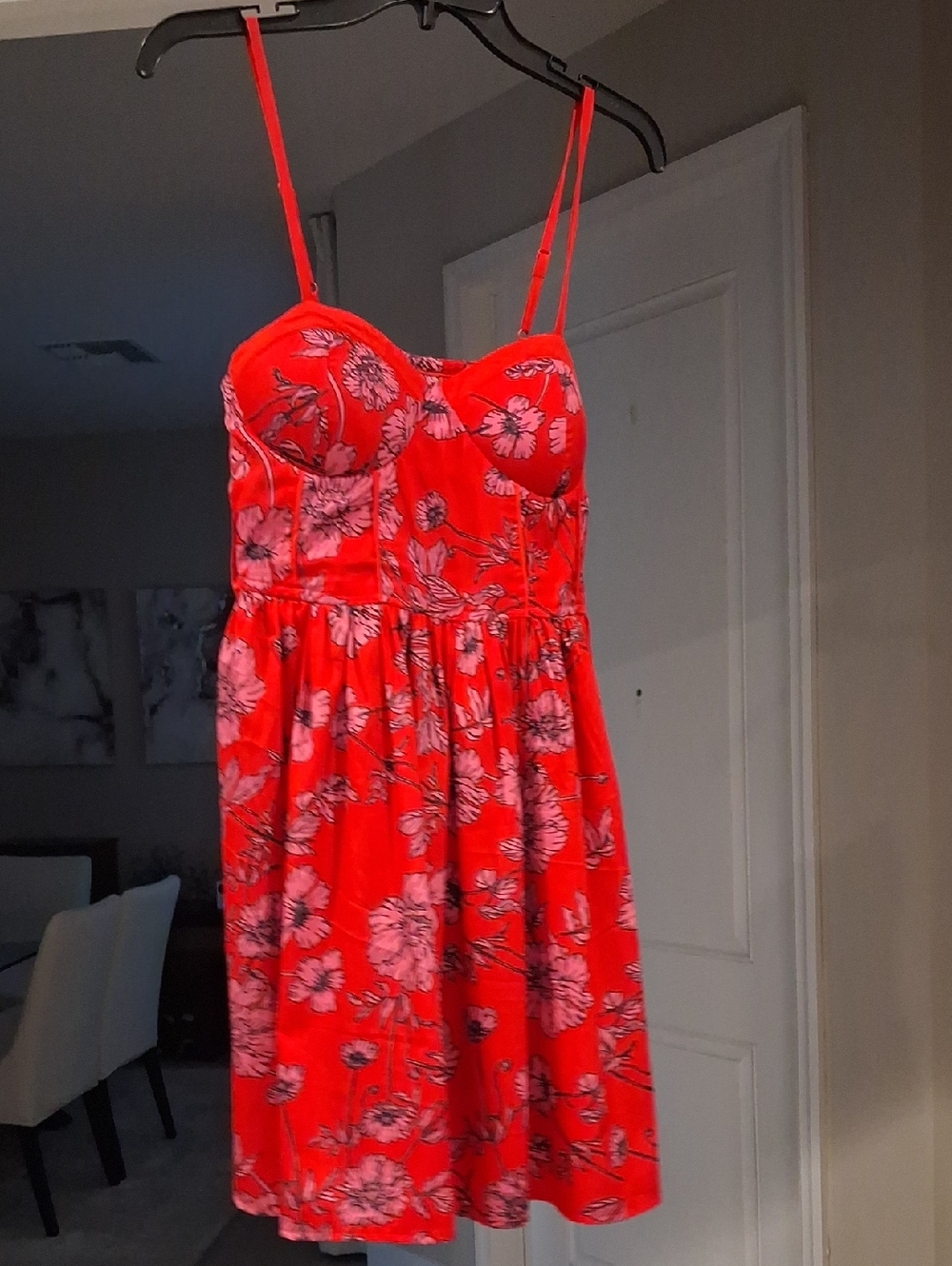 Band Of The Free Red Floral Spaghetti Strap Sundress